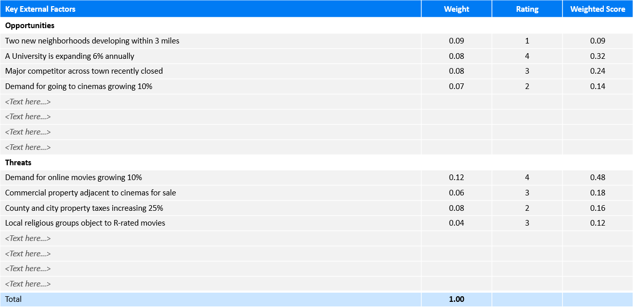 EFE template sample preview